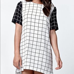 LA Hearts Grid Dress